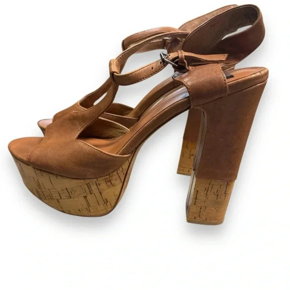 Dolce Vita Women's Baxter Platform pump Tan Leather Sz 9 EUC - Picture 9 of 15